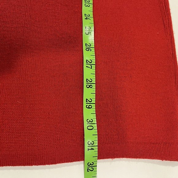 VTG Women's Nordstrom Town Square Merino Wool Red Sweater Cardigan Small READ - Picture 7 of 9